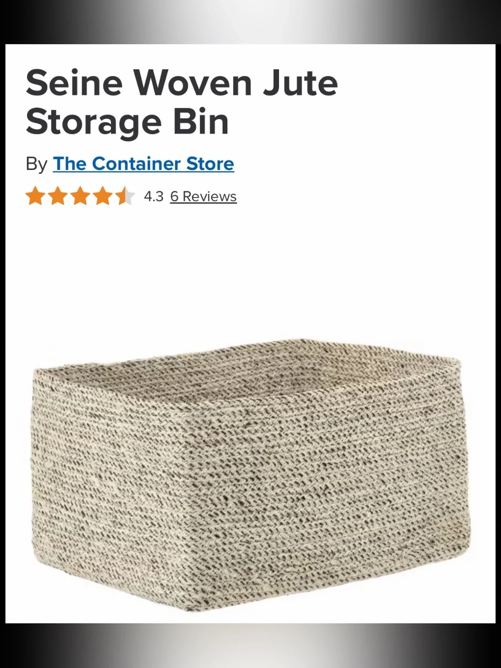 Natural Woven Jute Storage Bins (Total of 8) Natural Woven Jute Storage Bins